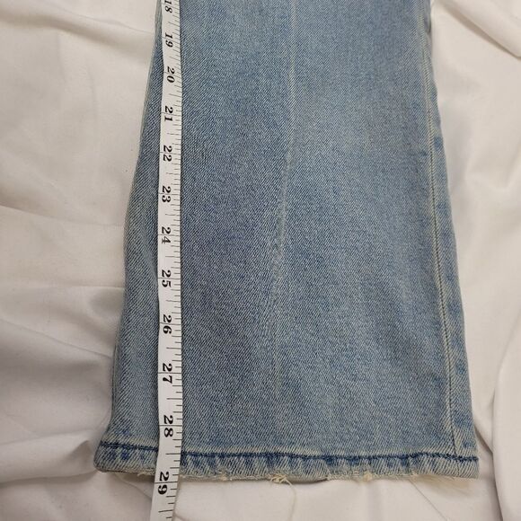 HOLLISTER plaid patchwork ultra high rise dad jeans straight leg 3/26 ASO TV - Picture 12 of 13